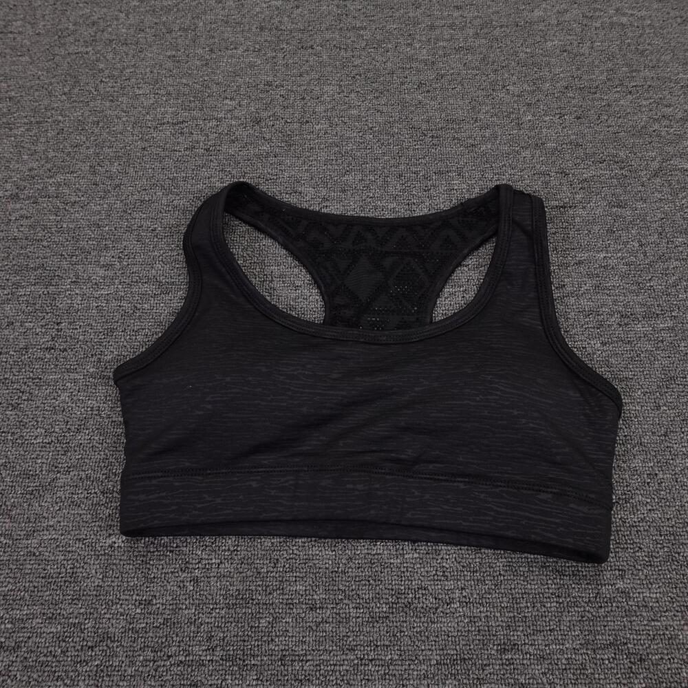 Zyia Active Sports Bra Womens Small Black Racerback Mesh Pullover Athletic Gym